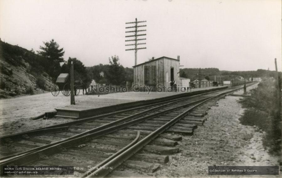 Postcard: N. Res. South Clinton Station, Boston & Maine Railroad, Central Massachusetts Division